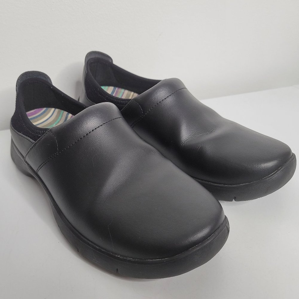 Dansko Womens Classic Leather Clogs Shoes Black Slip On Casual EU 41 US 10.5-11